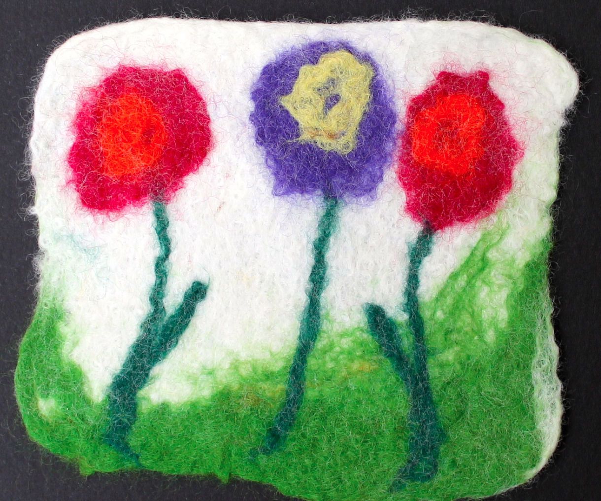 Easy Felted Coaster - Kid Project