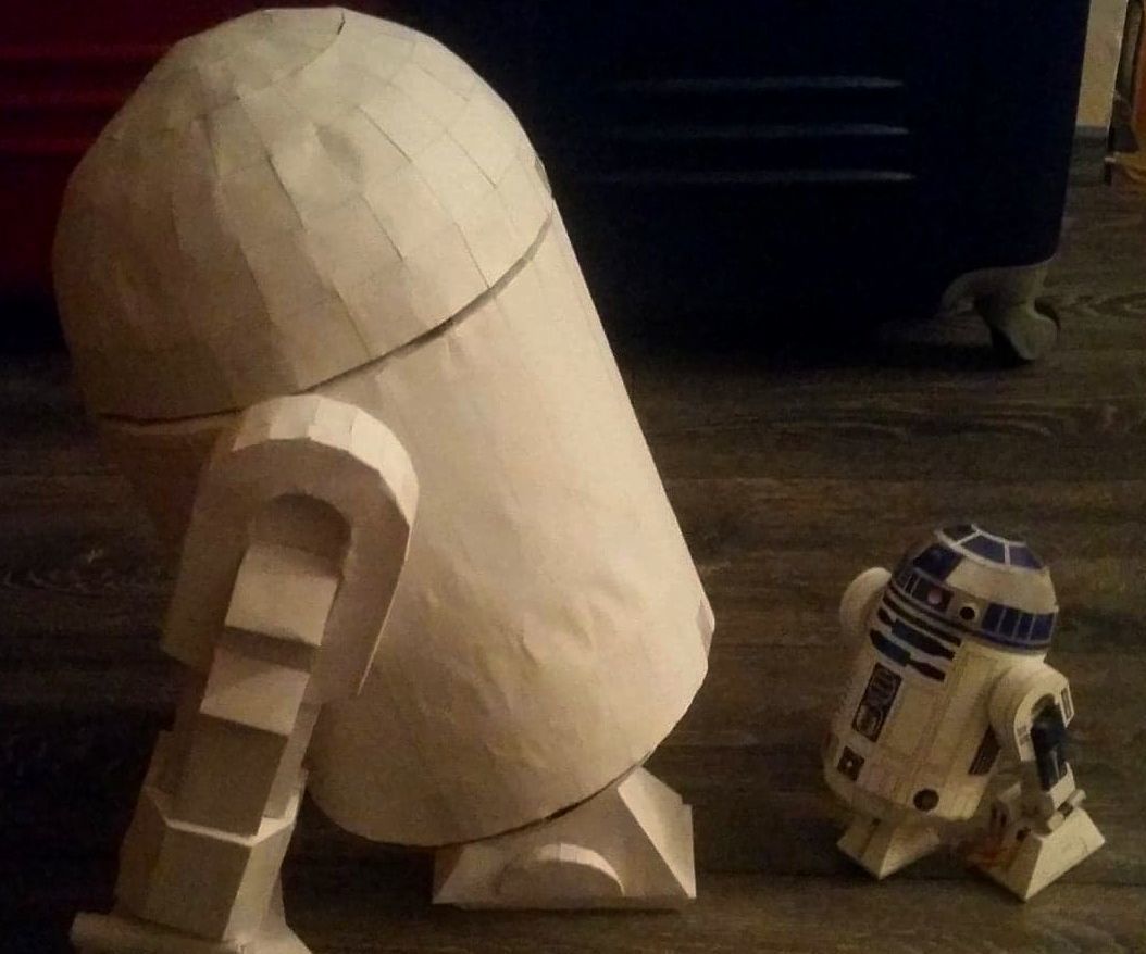 Cardboard R2-D2 With Secret Compartment