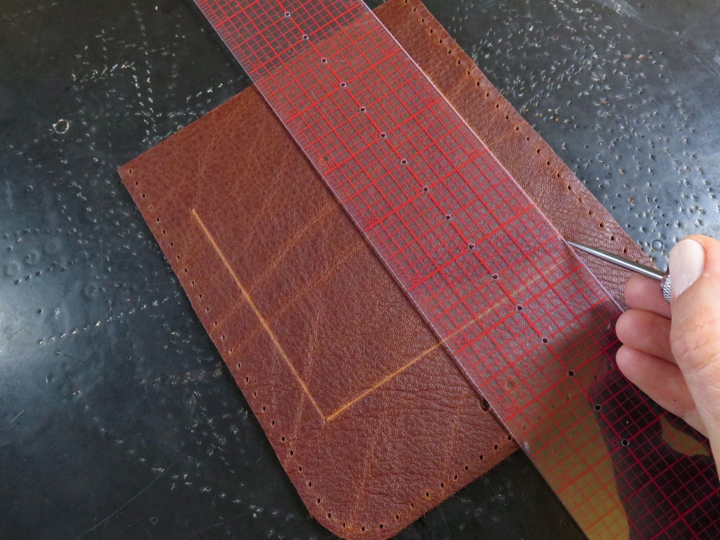 Creating Sewing Holes in Leather 7 Steps Instructables