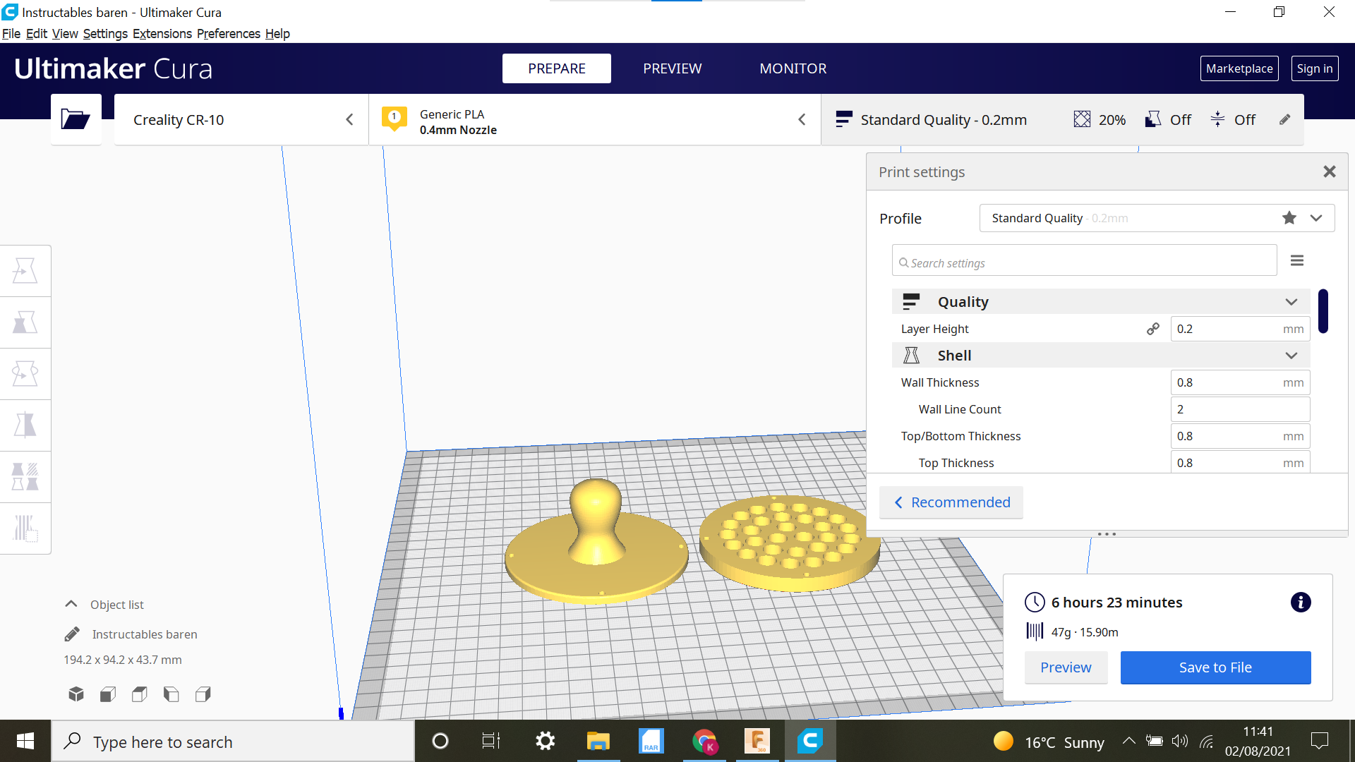 Ball Bearing Baren for LinoCut Relief Printing With Fusion 360 Updated