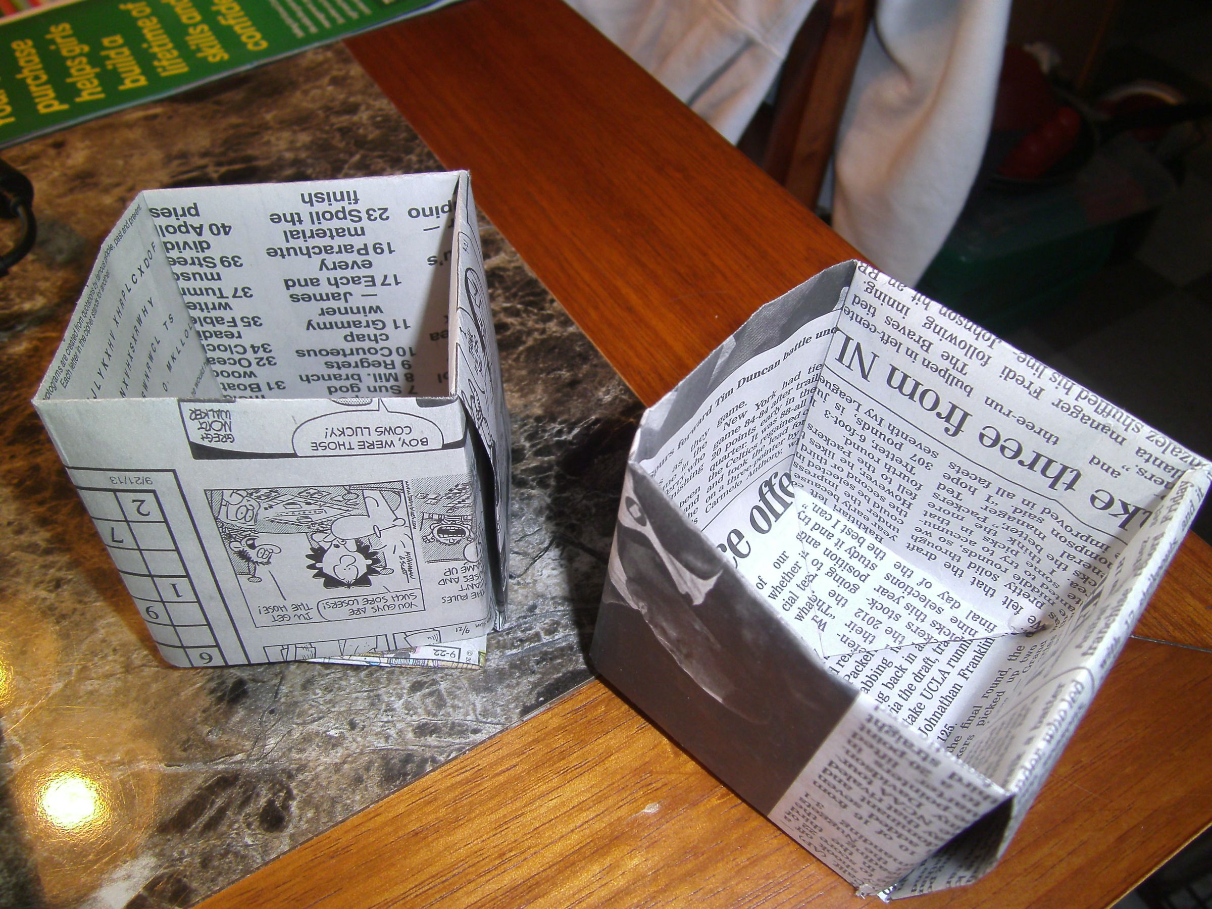 Seed Starters From Newspaper!