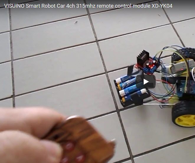 VISUINO Smart Robot Car 315mhz Remote Control Module XD-YK04