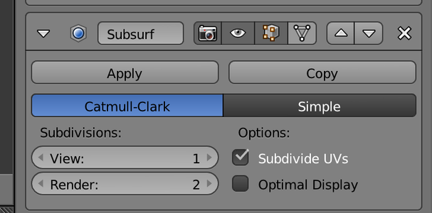 Apply Subdivision Surface Modifier