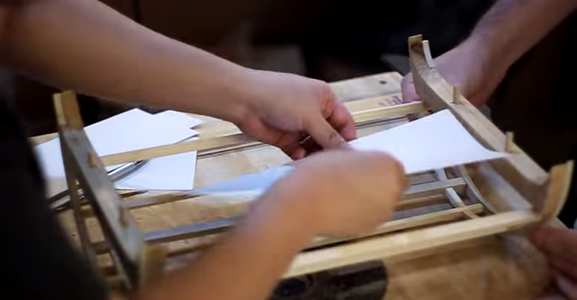 Glue in the Rice Paper Panels