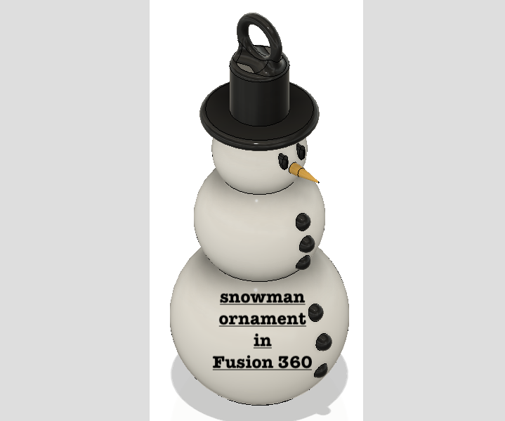 Snowman Ornament in Fusion!