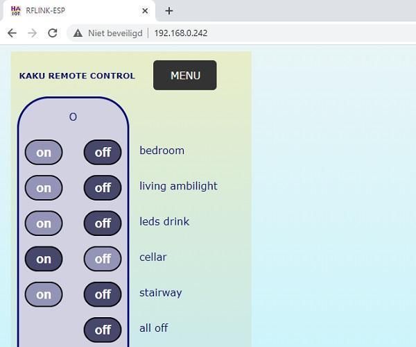 KaKu Bridge ( Klik-aan Klik-uit )