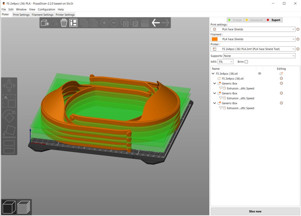Garagem Maker faceshield impressora 3d