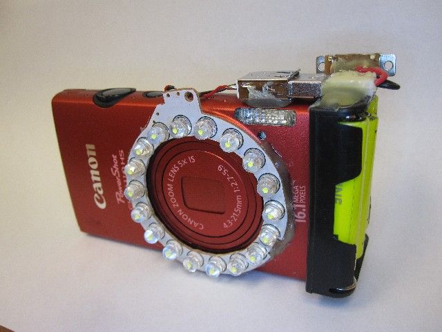 Blackberry Battery Canon Camera Ring Light Hack