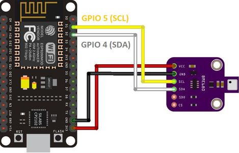 Schematic – ESP8266 NodeMCU With BME680