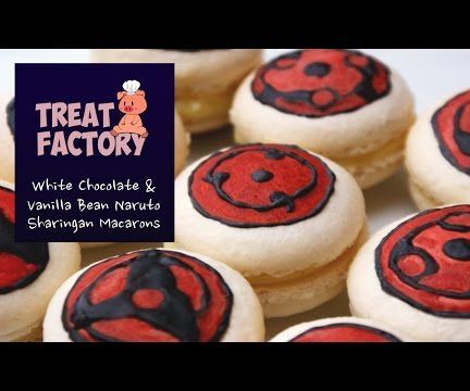 White Chocolate & Vanilla Bean Naruto Sharingan Macarons