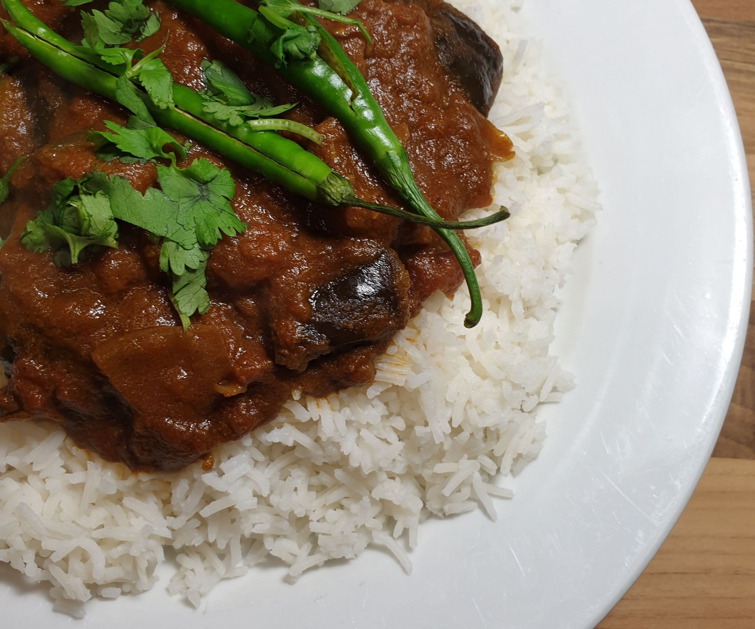 Incredible Aubergine Madras Using Indian Restaurant Curry Base