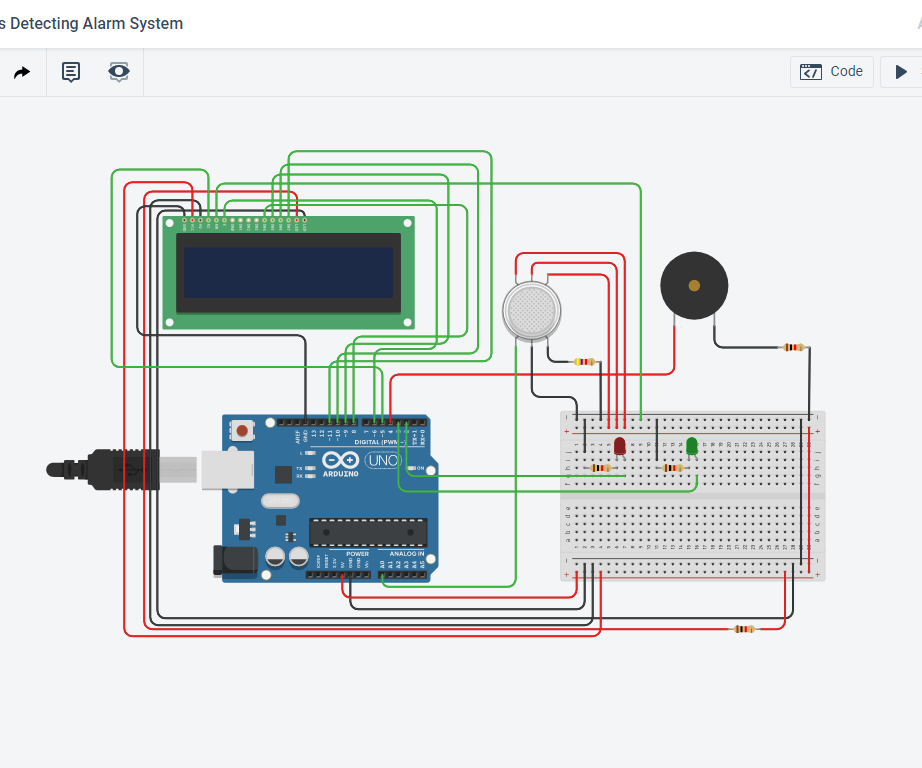 Arduino Gas Detecting Alarm System