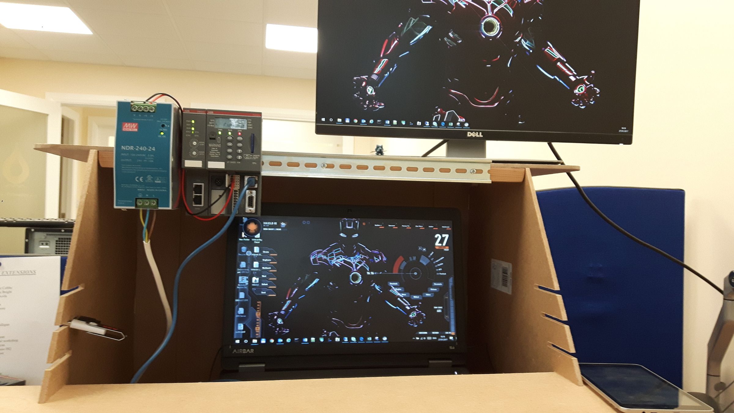 DIN Rail Desk Attachement