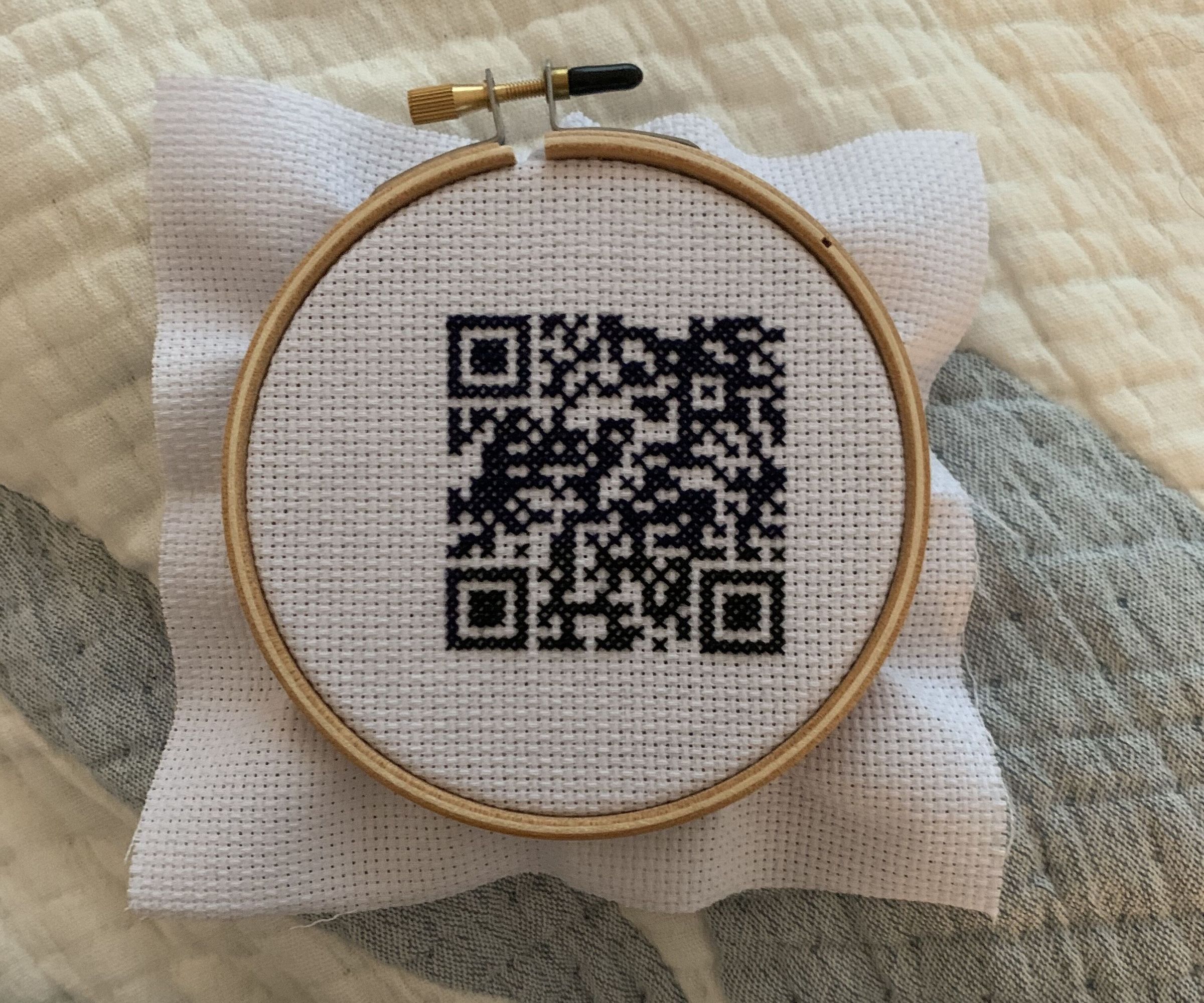 How to Cross Stitch a QR Code