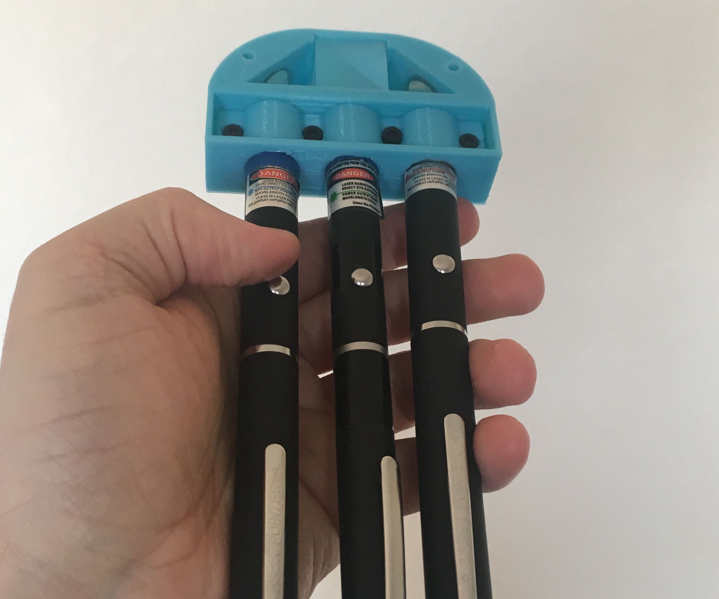 Triple-Barrel Pocket Laser Pointer From a Recycled Prism Cube