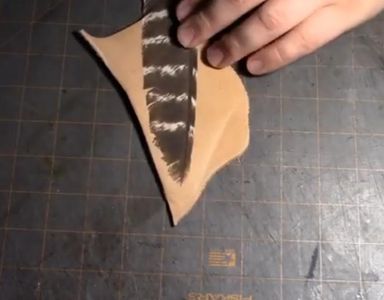 Tracing and Cuting Out the Tip of the Feather 