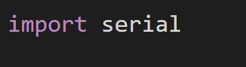 Writing the Serial Code for Python