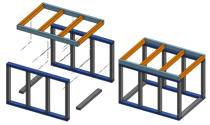Center Unit Assembly: Uses Parts C, D, G