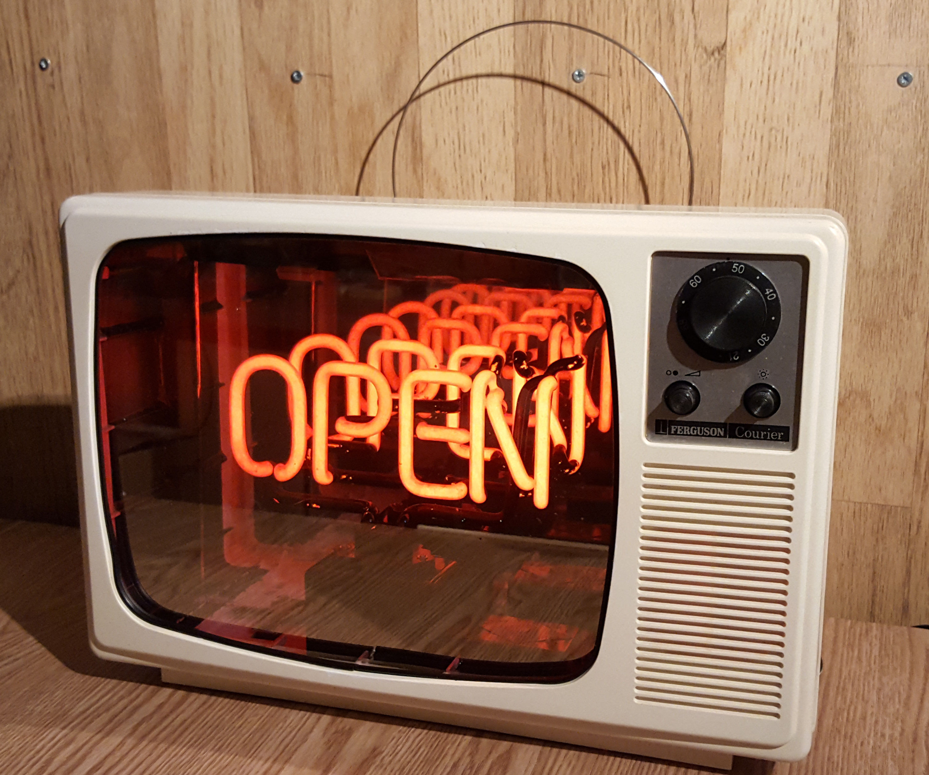 1970s Neon Infinity Television