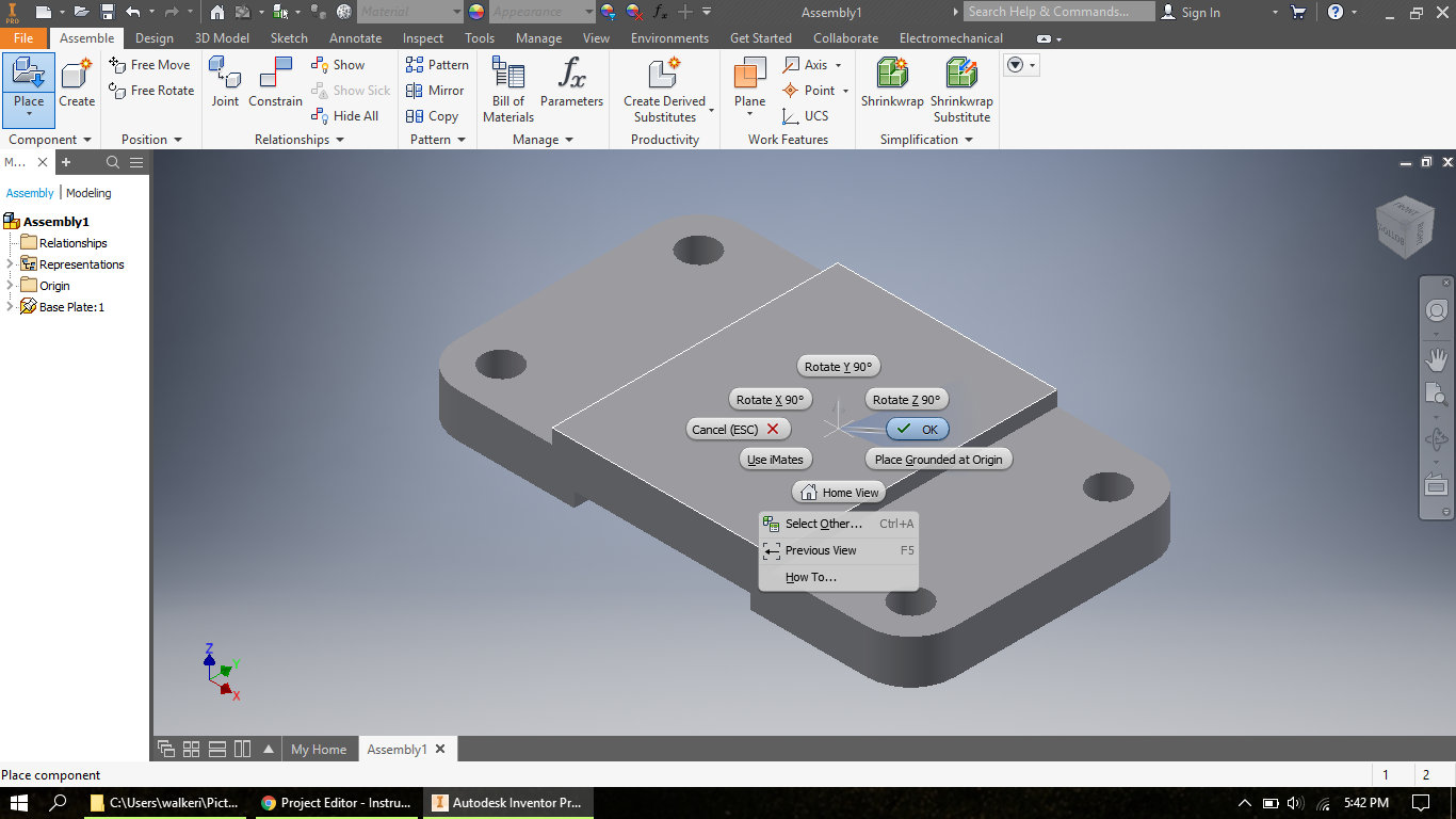 Assembly Inventor Simple How to Create an Assembly in Inventor : 20 Steps - Instructables