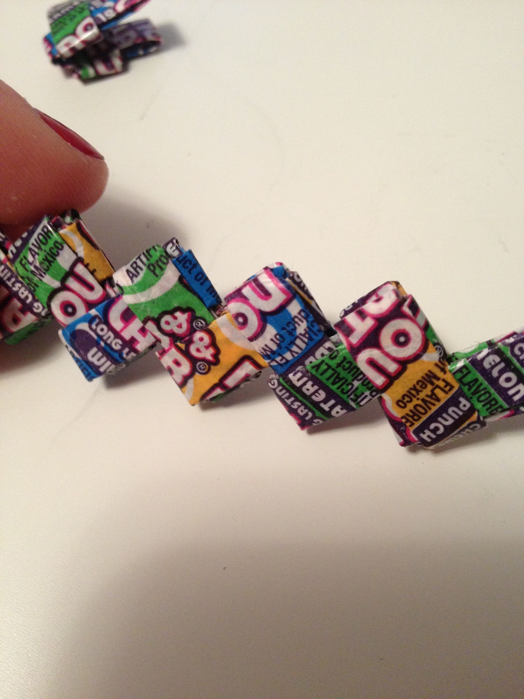 Candy Wrapper Chain 8 Steps Instructables