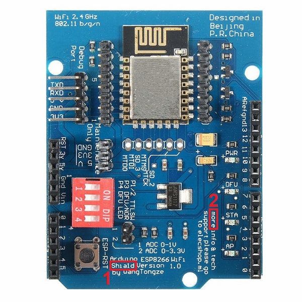 ESP8266 ESP-12E UART Wireless WIFI Shield TTL Converter Uncomplicated ...