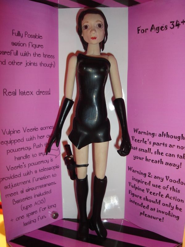 Sexy Action Figure in Real Latex Dress