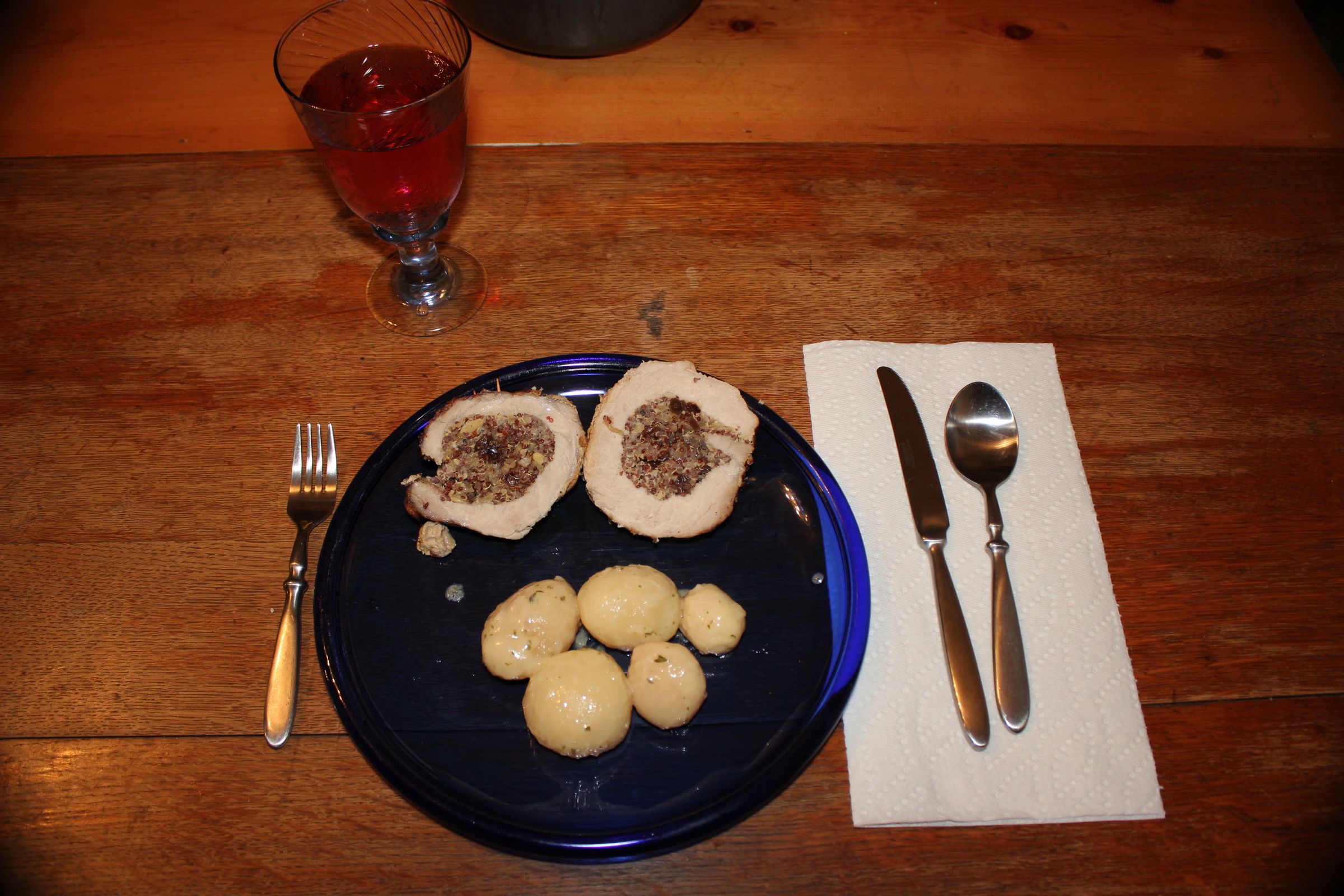 Quinoa Stuffed Pork Loin Roast