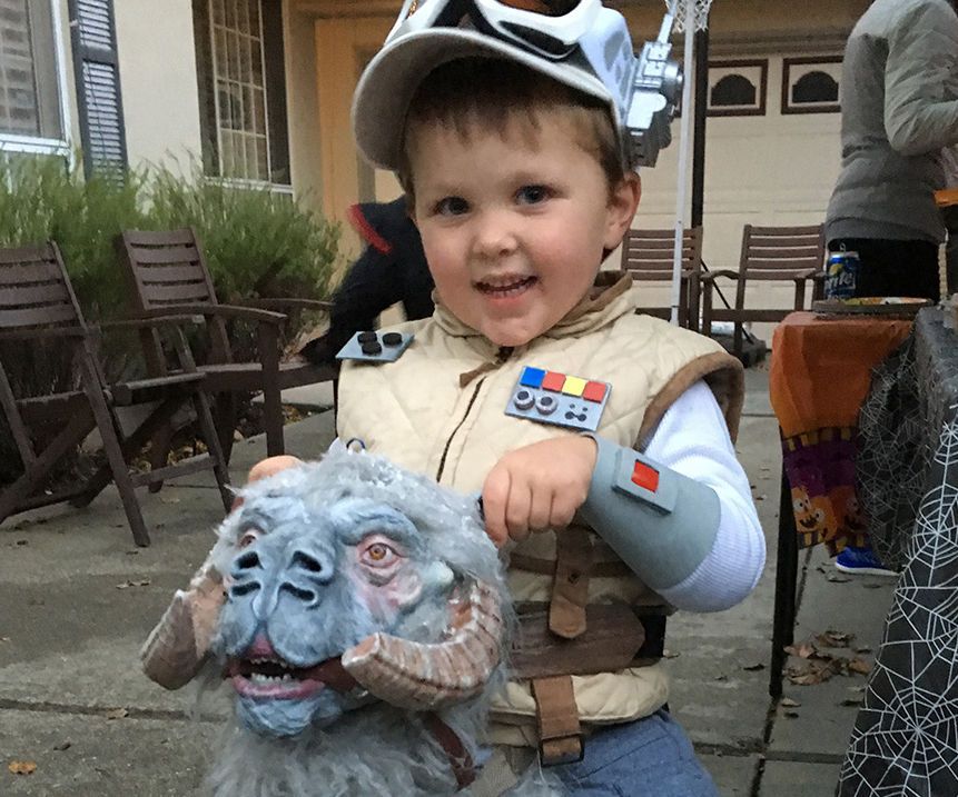 Luke Skywalker & Tauntaun Costume for a 4 Yr Old.