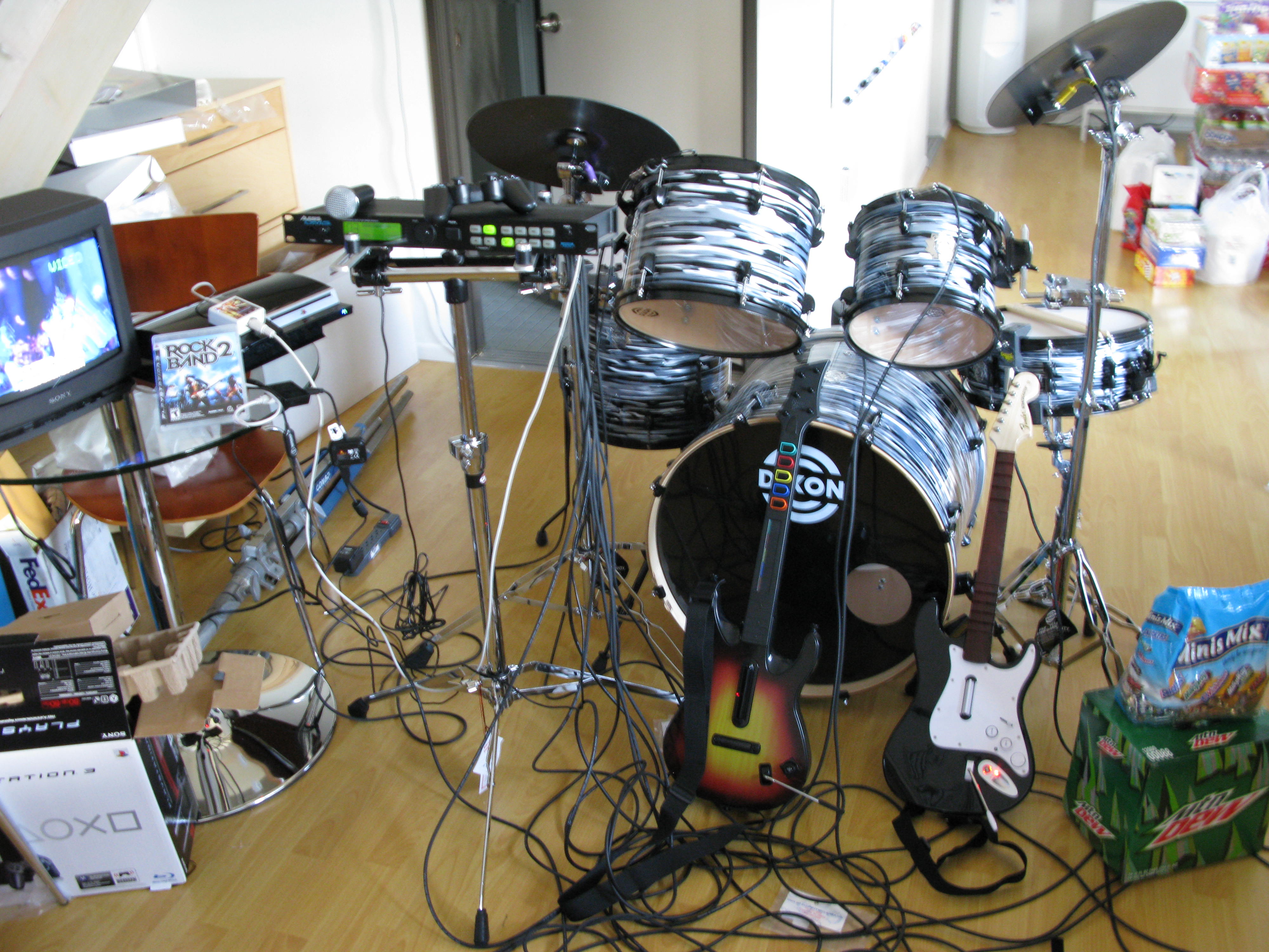 Set Up Rock Band on Playstation 3 to a Real Drum Kit