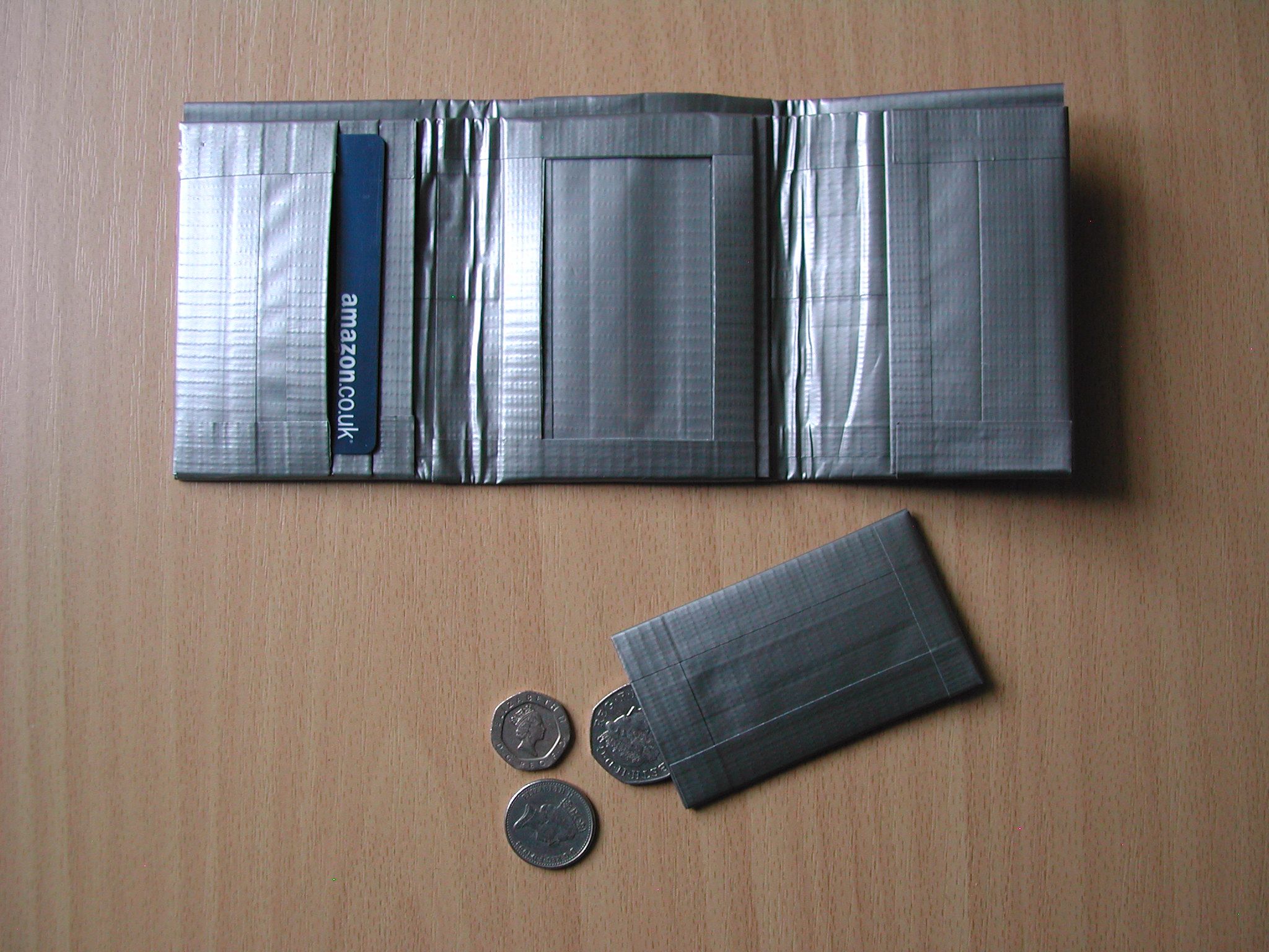 Tri-Fold Duct Tape Wallet (Notes, Cards, ID, Coins)