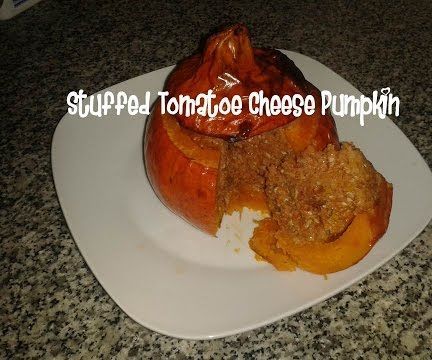 Stuffed Pumpkin With Meat, Cheese & Sundried Tomatoes Recipe