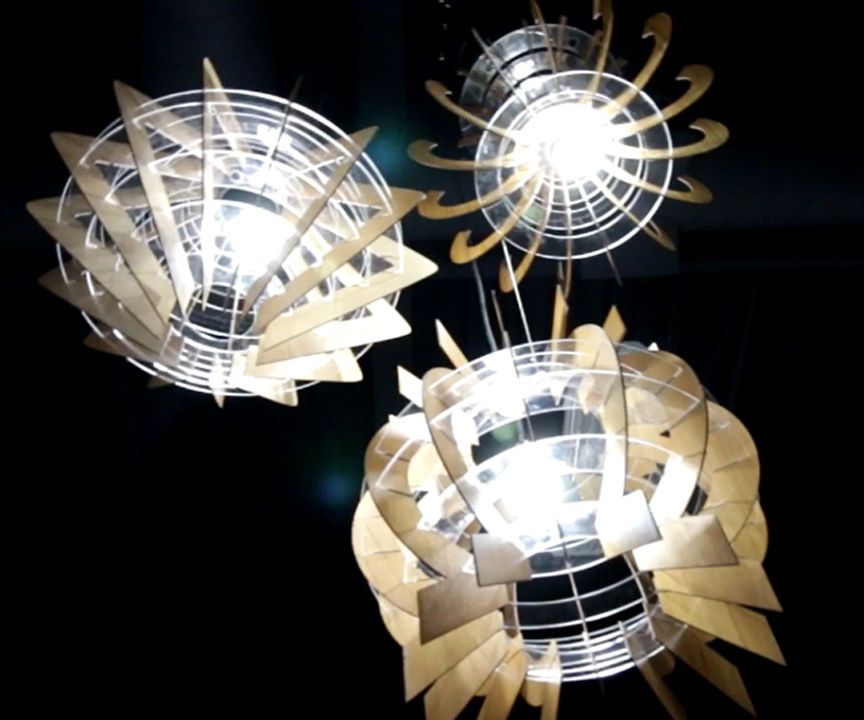 Acrylic & Wooden Chandeliers