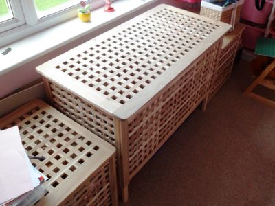 Toy Box and Desk Combo