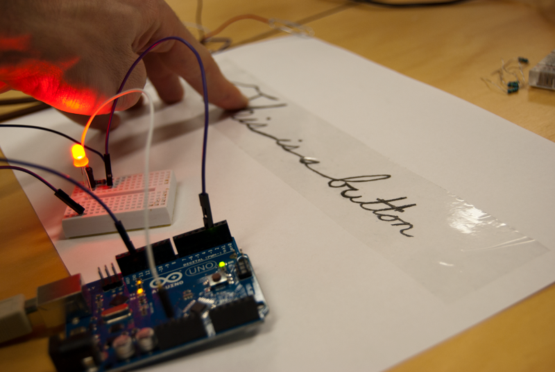 Turn a pencil drawing into a capacitive sensor for Arduino