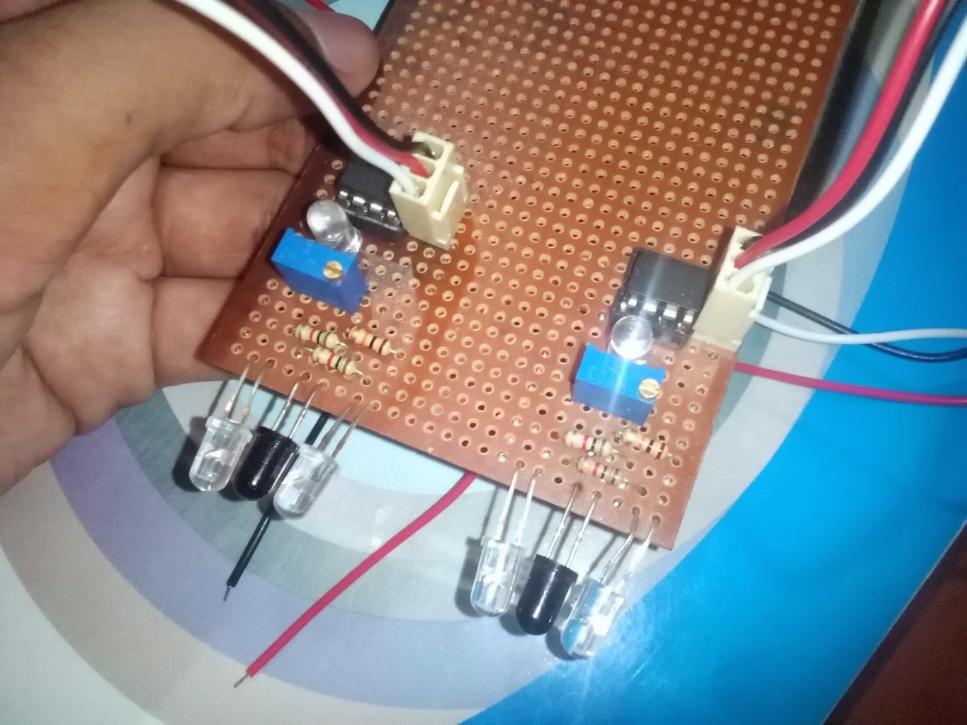 Obstacle Avoiding Robot With IR Sensors Without Microcontroller 6 Circuit Diagram