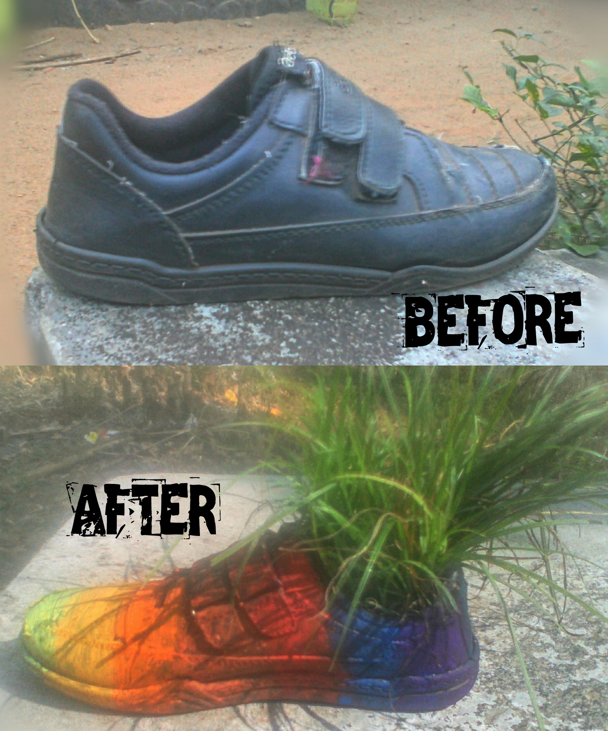 How to Change a Old Shoes Into a Flower Pot (Easy)