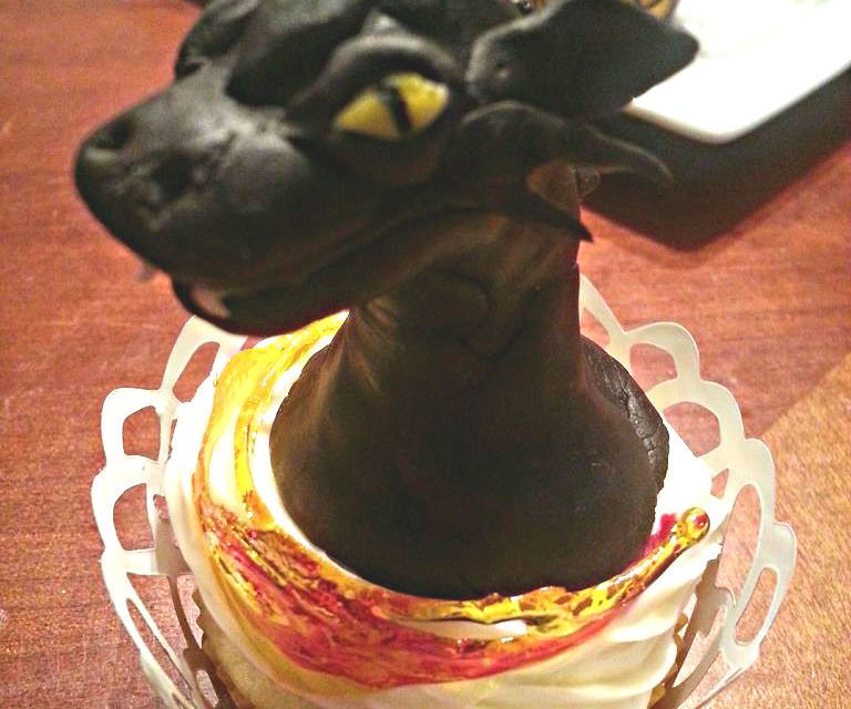 Black Dragon Cupcake Decorations