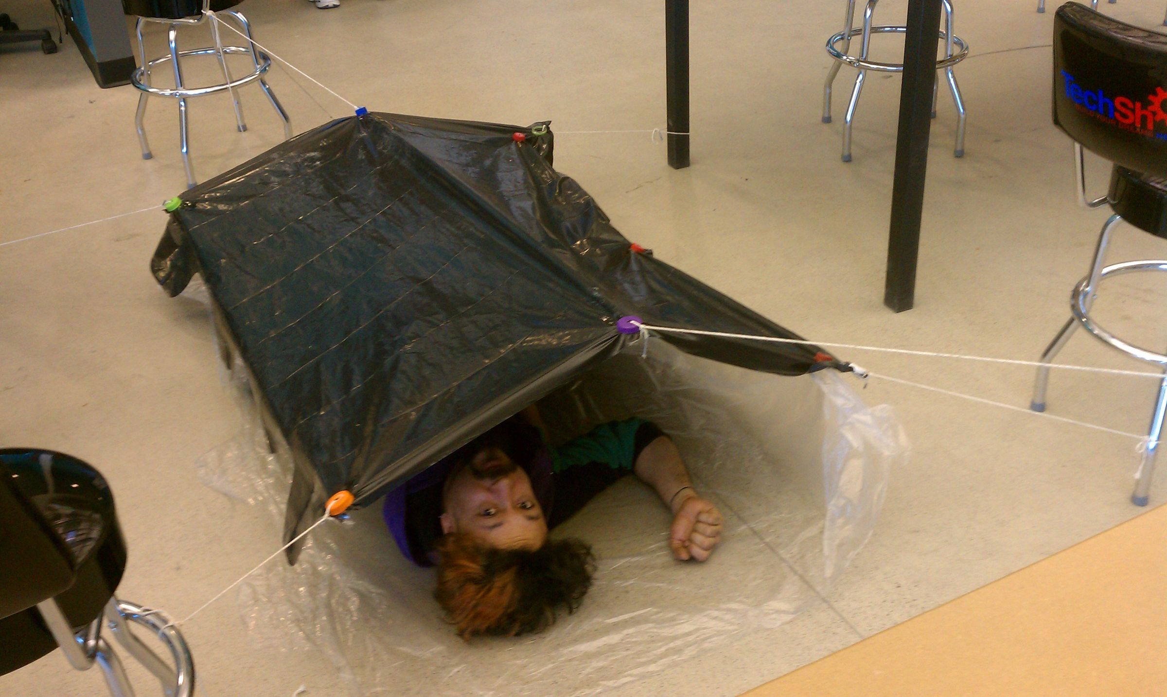 Ultra light tent for bike camping @TechShop