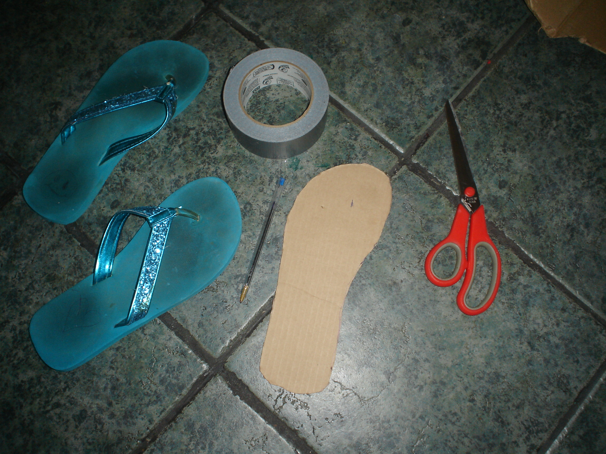 Duct Tape Flip Flops