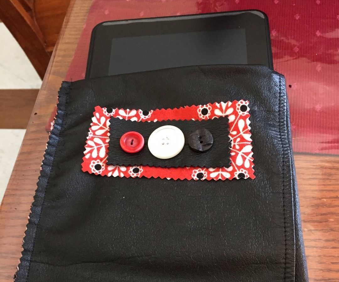 Lined Leather Kindle Case