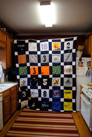 7 Year Soccer Jersey Quilt