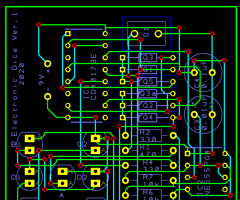 Electronic Dice 555timer 4017 Counter