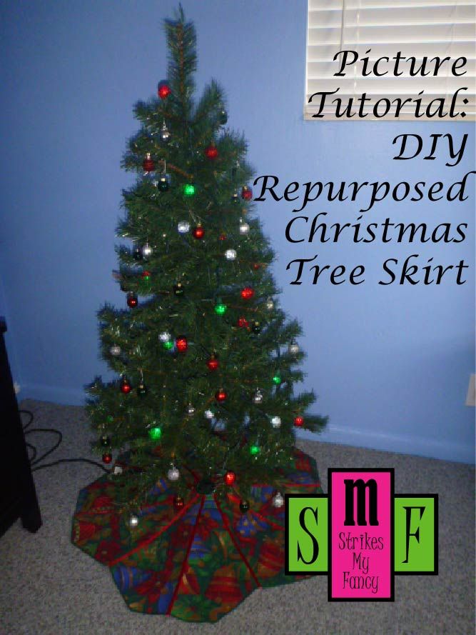 DIY Repurposed Christmas Tree Skirt