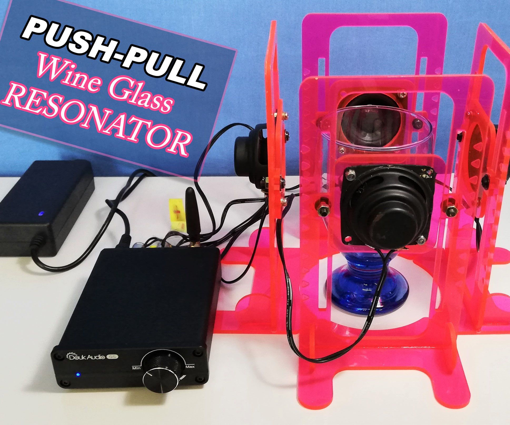 PUSH-PULL WINE GLASS RESONATOR