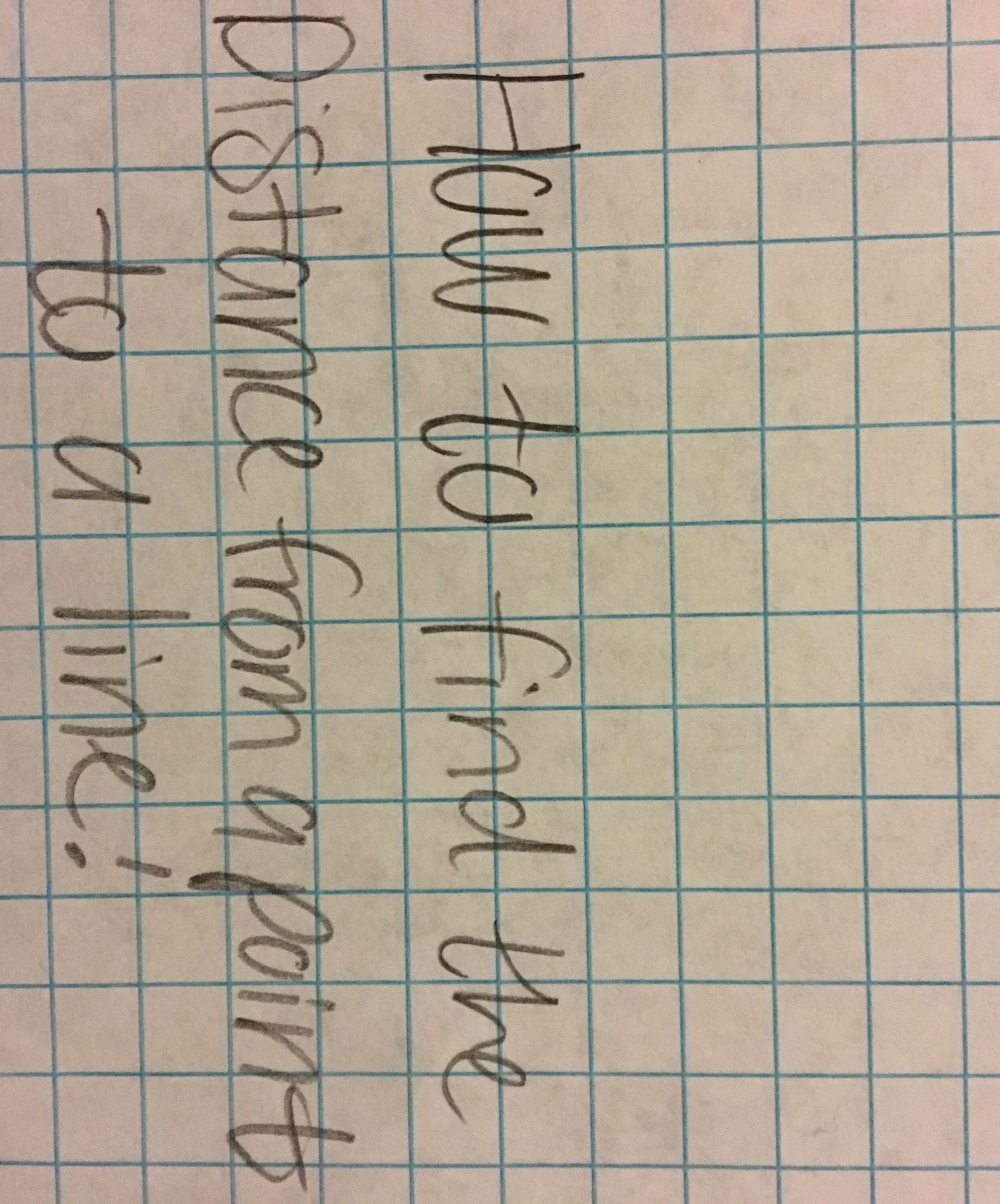 How to Find the Distance From a Point to a Line 