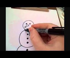 How to Draw a Cartoon Snowman