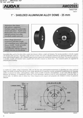Paire De Tweeters Audax TW 6 B – 8 Ohms – Vintage France – Fonctionnels
