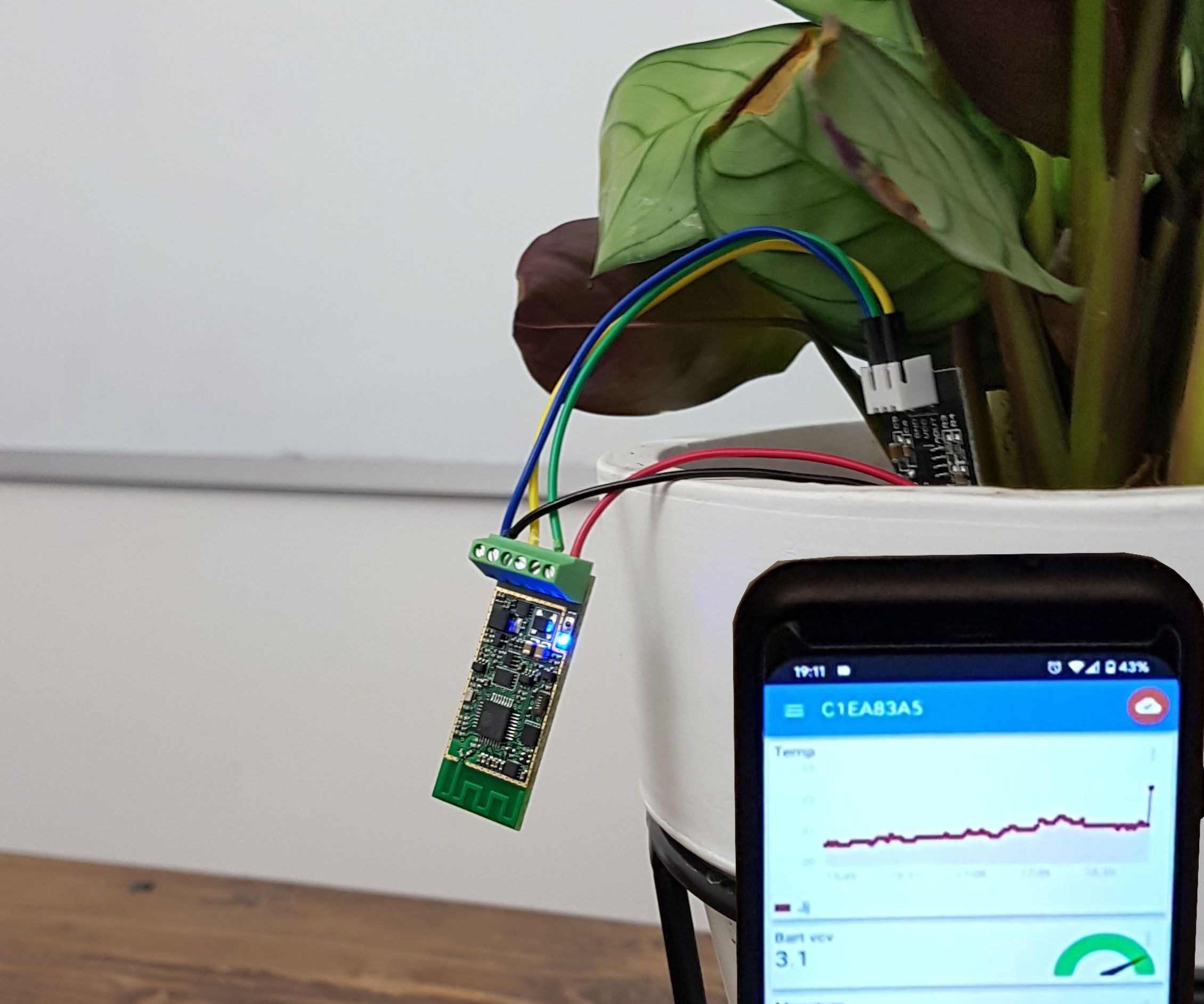 IOT WiFi Flower Moisture Sensor (battery Powered)