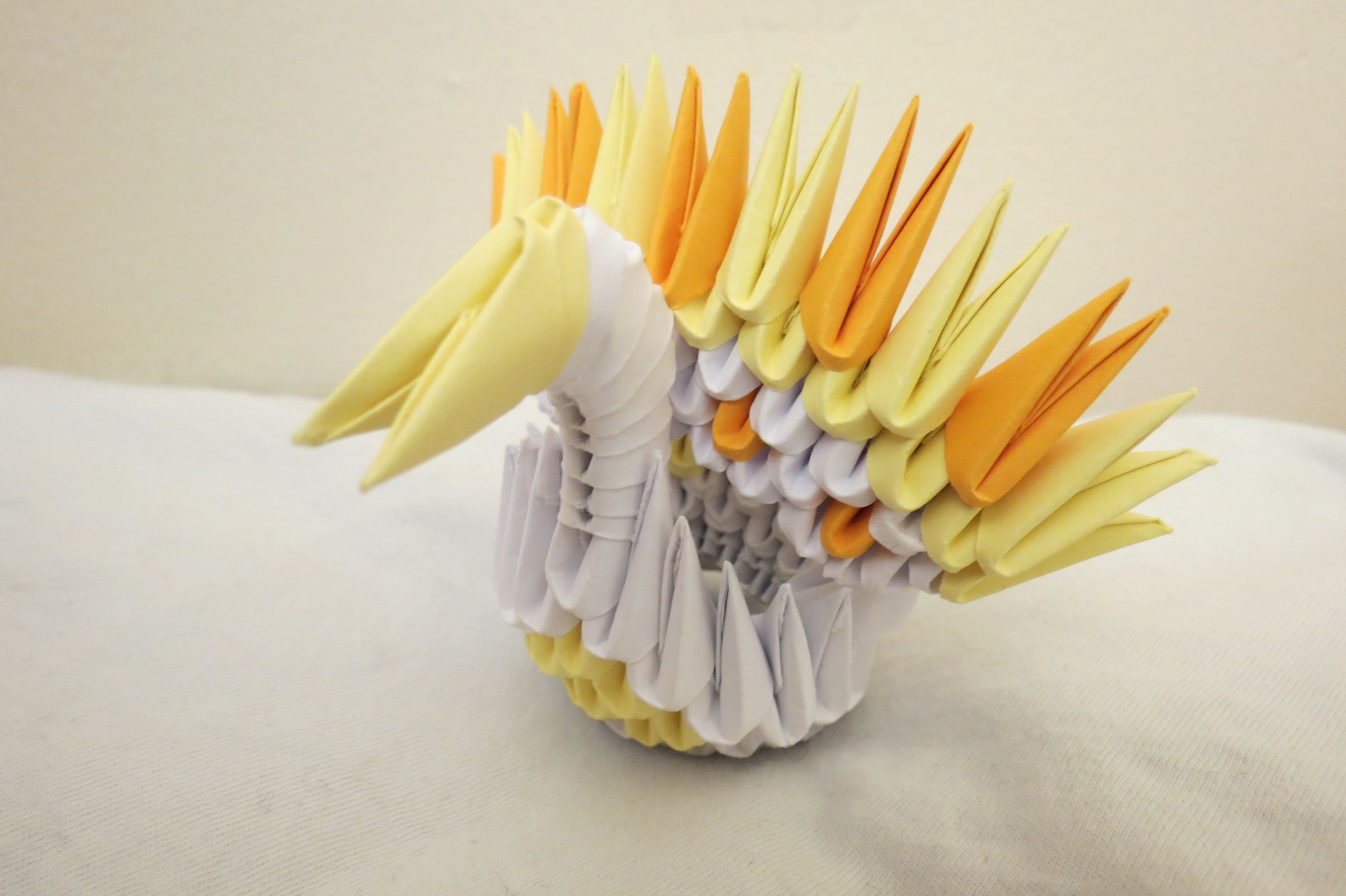 How To Make A 3d Origami Stick Tail Peacock 3d Origami Peacock By